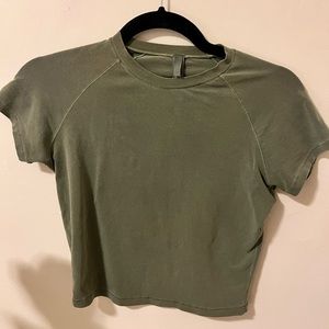 SKIMS cotton green tee